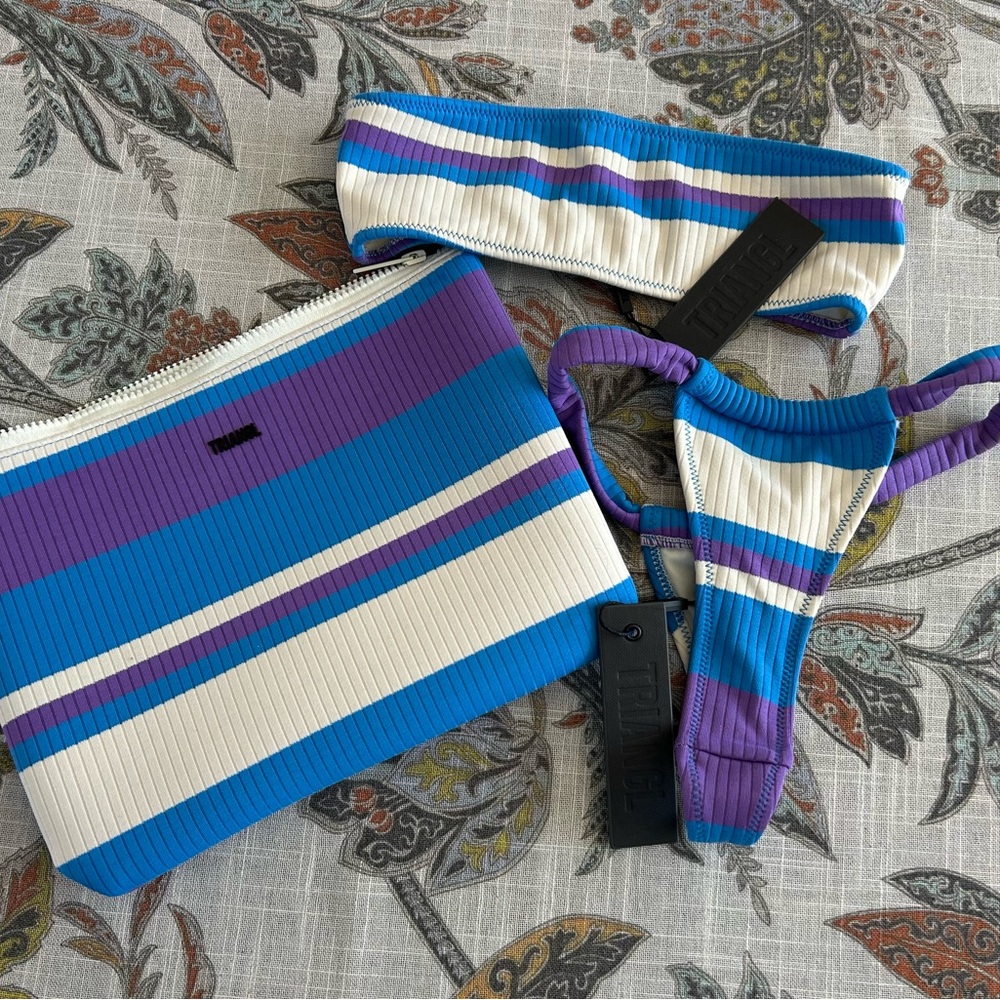 Triangl Colorful Striped Bikini Set